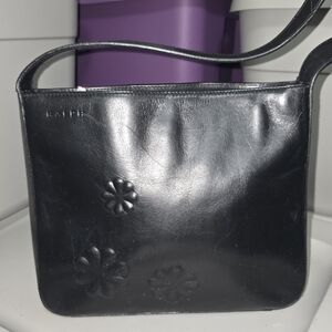 Ralph Lauren Black Shoulder Bag with Decorative Cutouts
